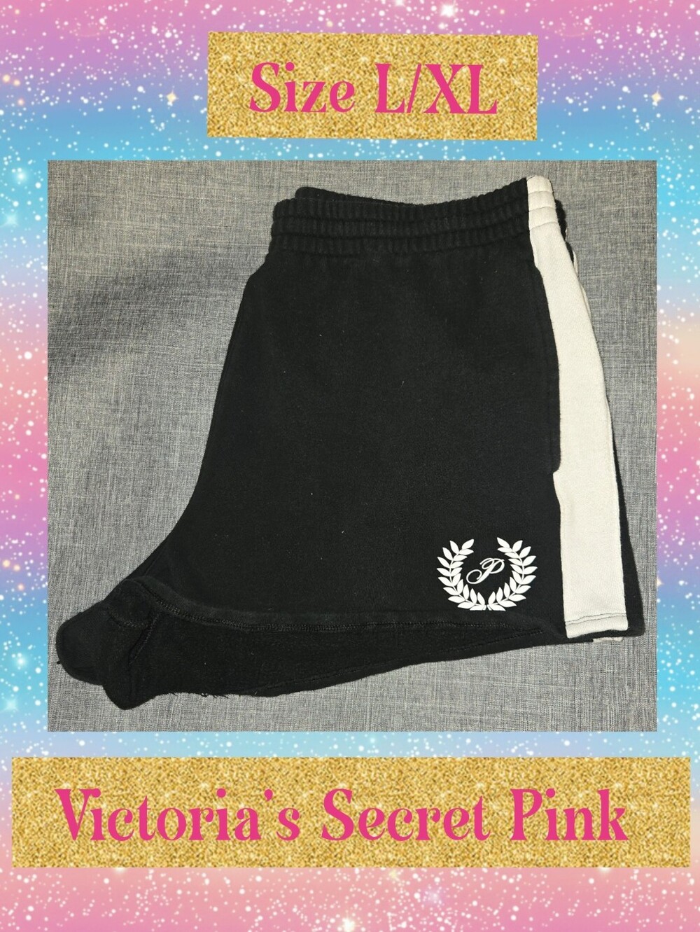 PINK Victoria's Secret Black Shorts L/XL